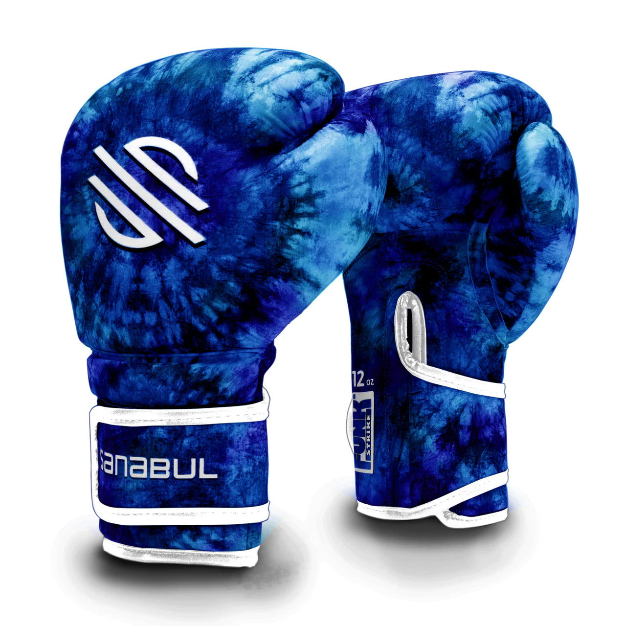 Sanabul Funk Strike Tie Dye Gel Boxing Gloves (Blue Swirl)