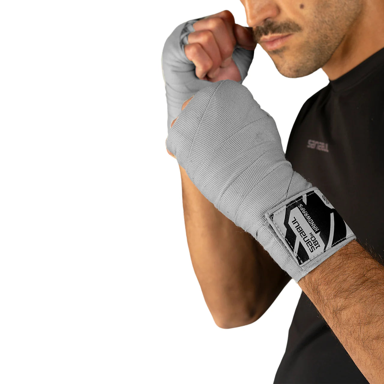 Sanabul Elastic Professional 180 inch Handwraps (Silver)