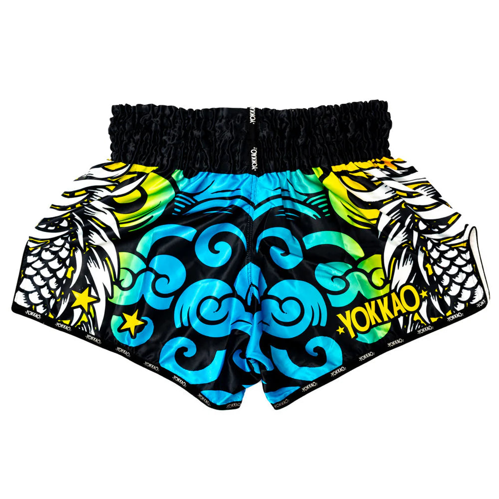 Yokkao Dragon Muay Thai Shorts (Pink/Blue)