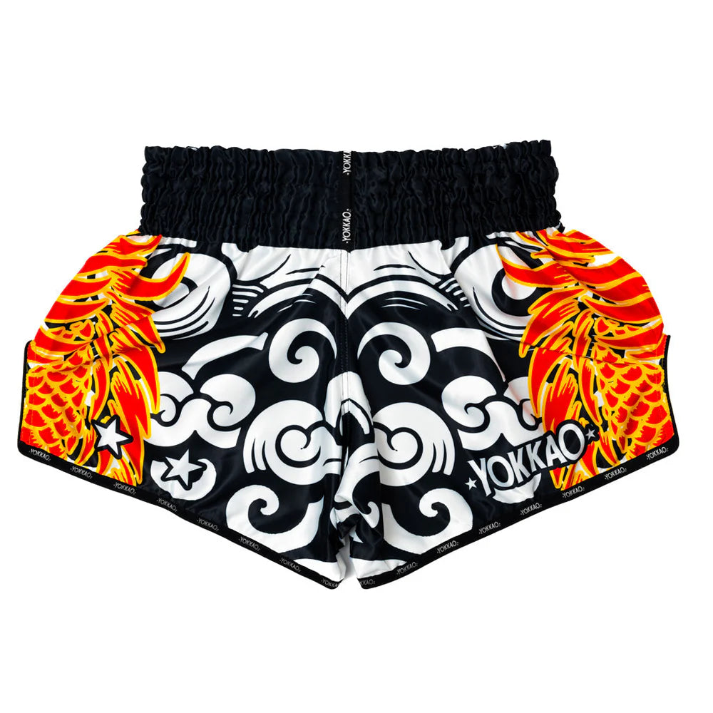 Yokkao Dragon Muay Thai Shorts (Black/White)