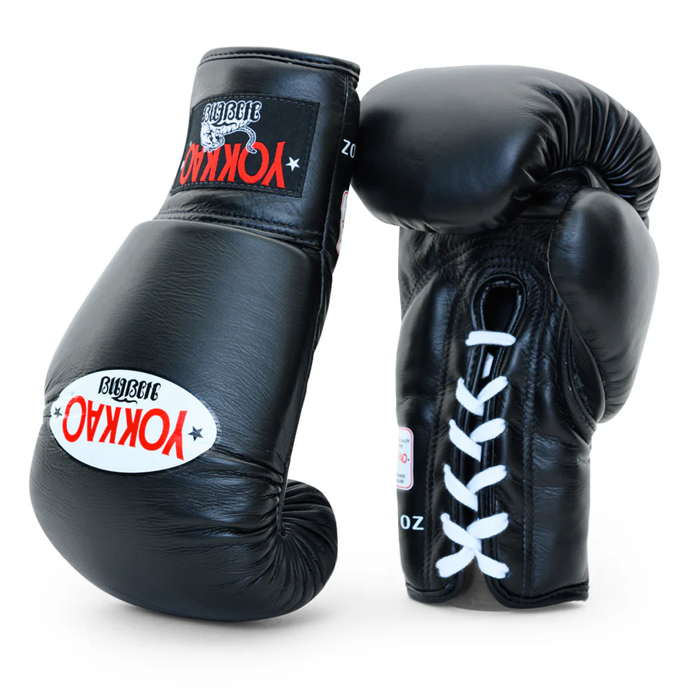 Yokkao Matrix Lace Up Boxing Gloves (Black)