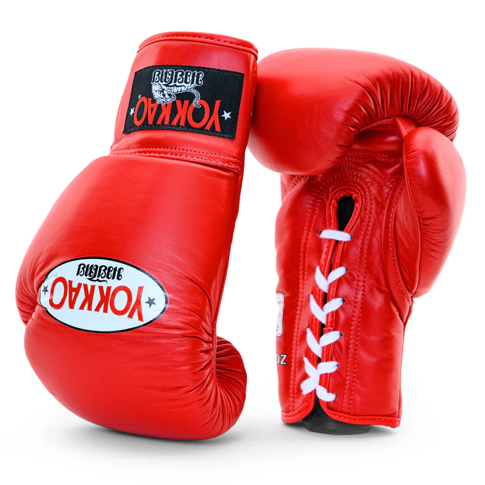 Yokkao Matrix Lace Up Boxing Gloves (Red)