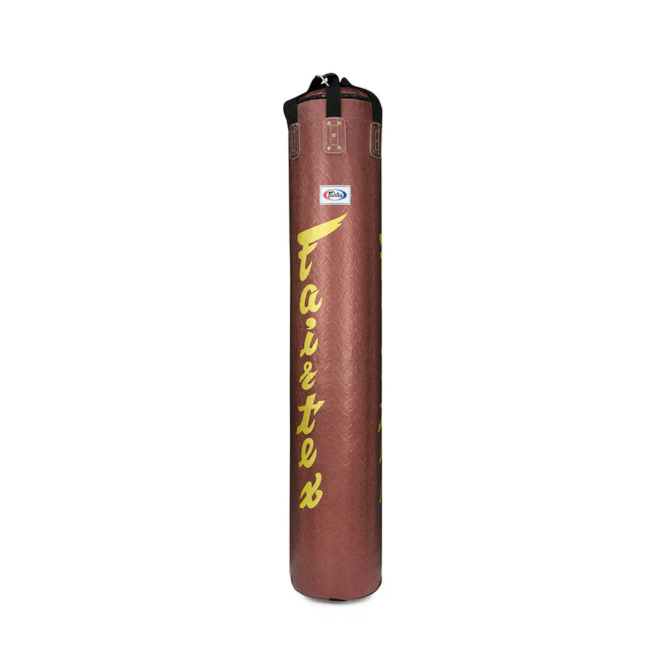 Fairtex 6FT “Python” Muay Thai Banana Bag- (Red/Gold) (Unfilled) (Copy)