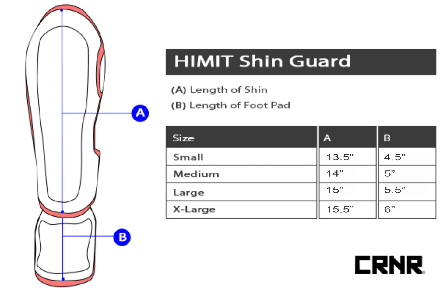 Combat Corner HMIT Shin Guards (Black)