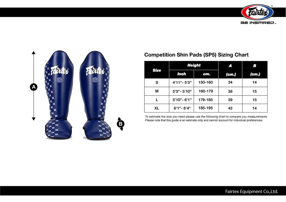 Fairtex SP5 Competition Shin Pads- Red