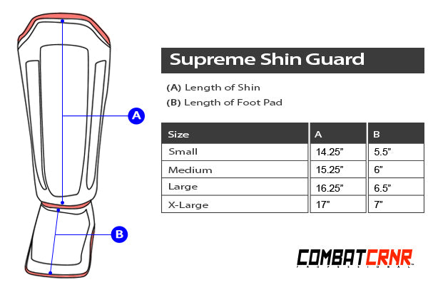 Combat Corner Supreme Shin Pads (White)