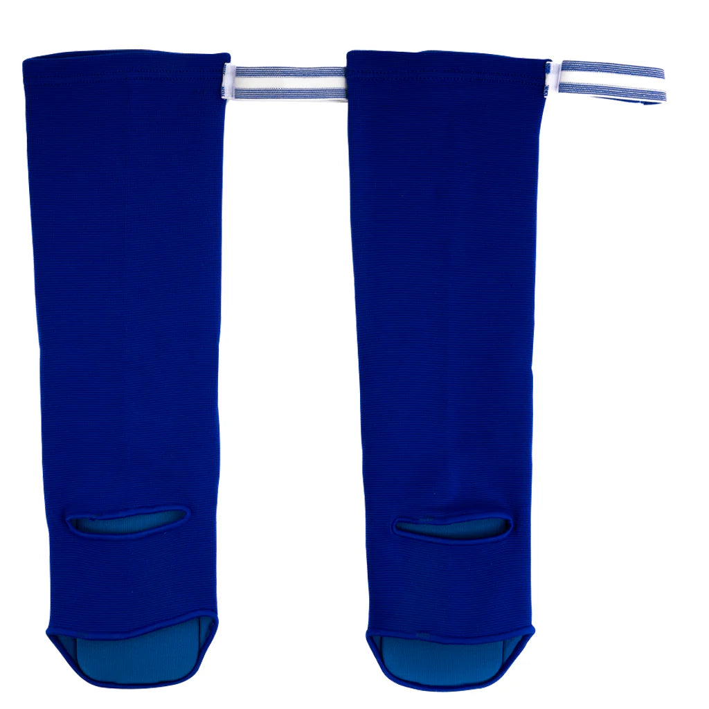 Yokkao Cotton Muay Thai Boxing Shin Guards ADULT (Blue)