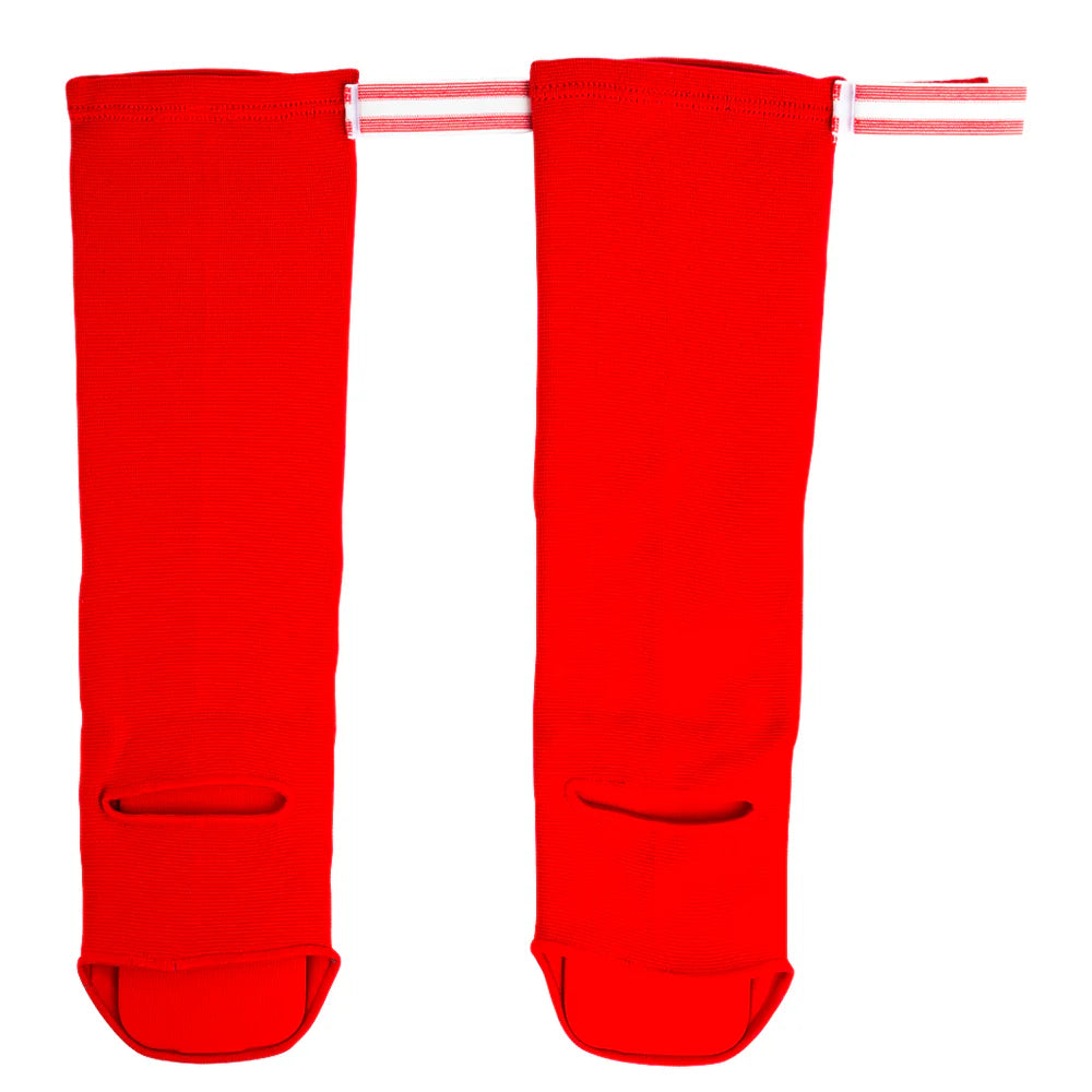 Yokkao Cotton Muay Thai Boxing Shin Guards ADULT (Red)