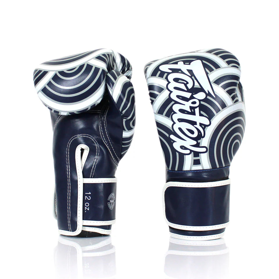 Fairtex BGV14 Microfiber Gloves – Art Collection: Blue Wave