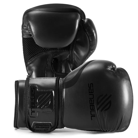 Sanabul Youth Essential Gel Boxing Gloves (All Black)