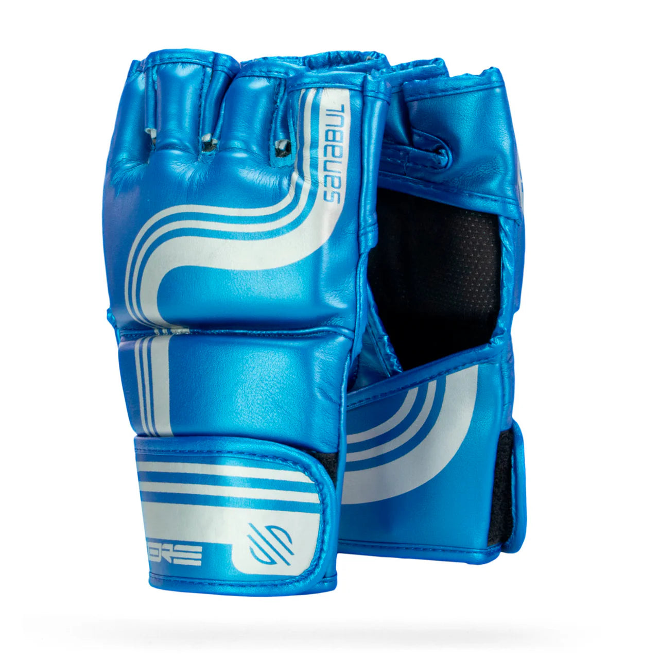 Sanabul Core Series 4 oz Grappling Gloves (Metallic Blue/ Silver)