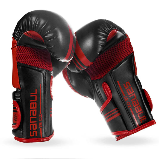 Sanabul Core Gel Training Boxing Gloves (Black/Red)
