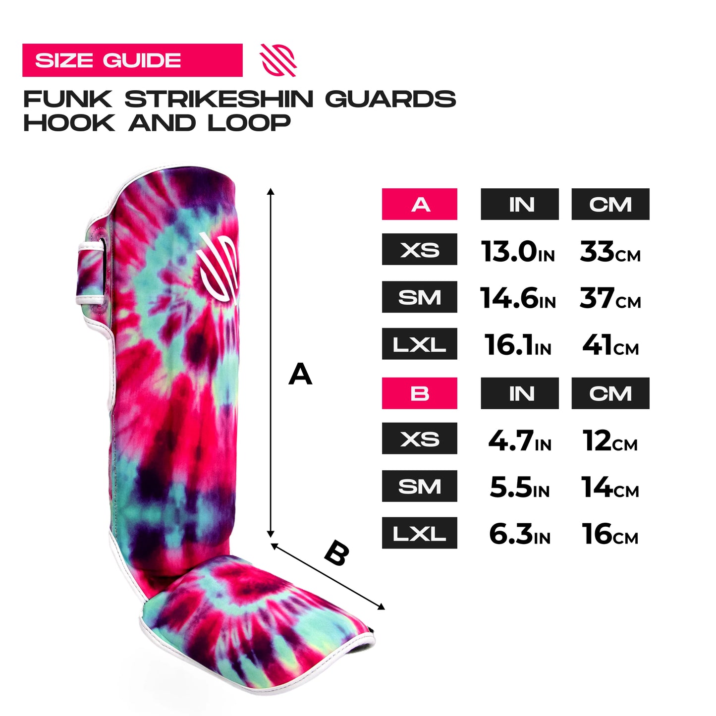 Sanabul Funk Strike Hook and Loop Strap Shin Guards (Classic Swirl)
