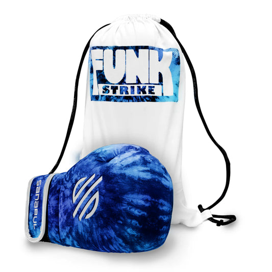 Sanabul Funk Strike Tie Dye Gel Boxing Gloves (Blue Swirl)