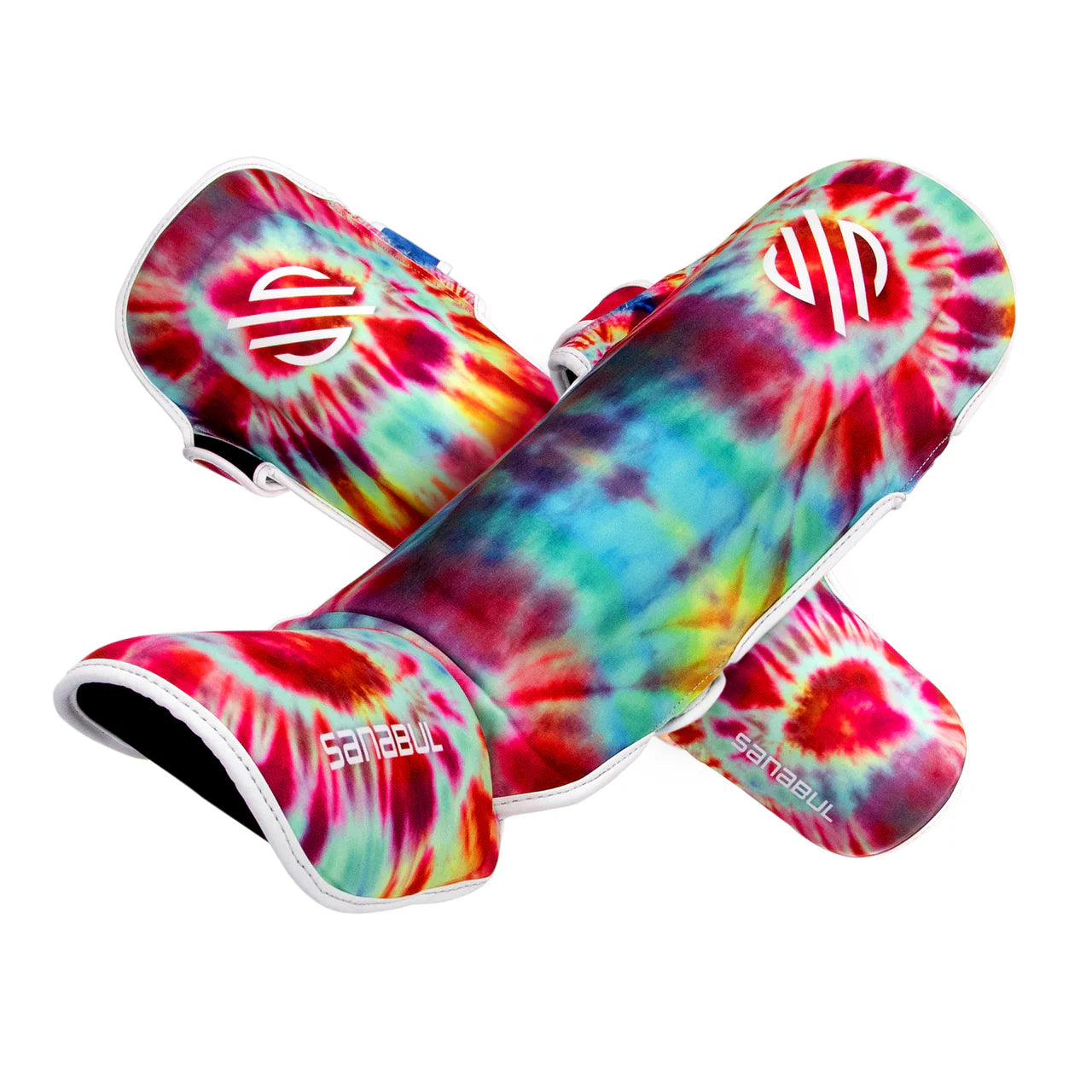 Sanabul Funk Strike Hook and Loop Strap Shin Guards (Classic Swirl)