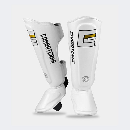 Combat Corner HMIT Shin Guards (White)
