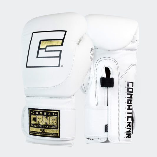 Combat Corner White Velcro Sparring Gloves