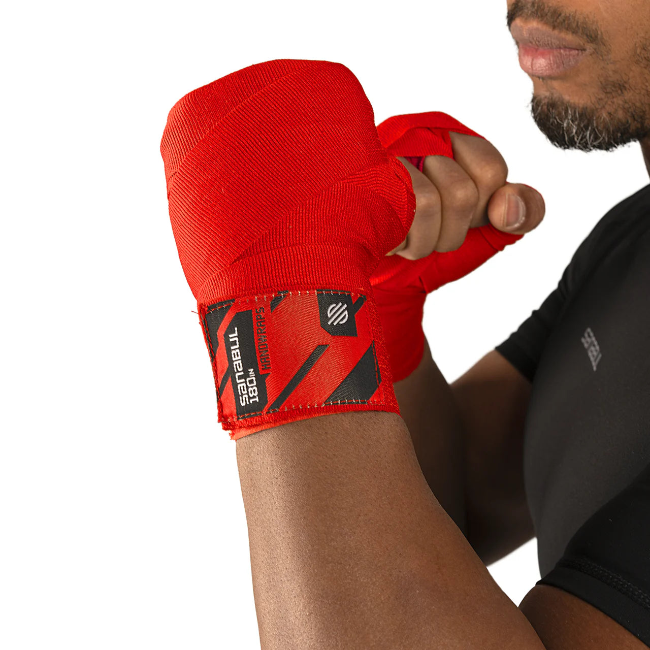 Sanabul Elastic Professional 180 inch Handwraps (Red)