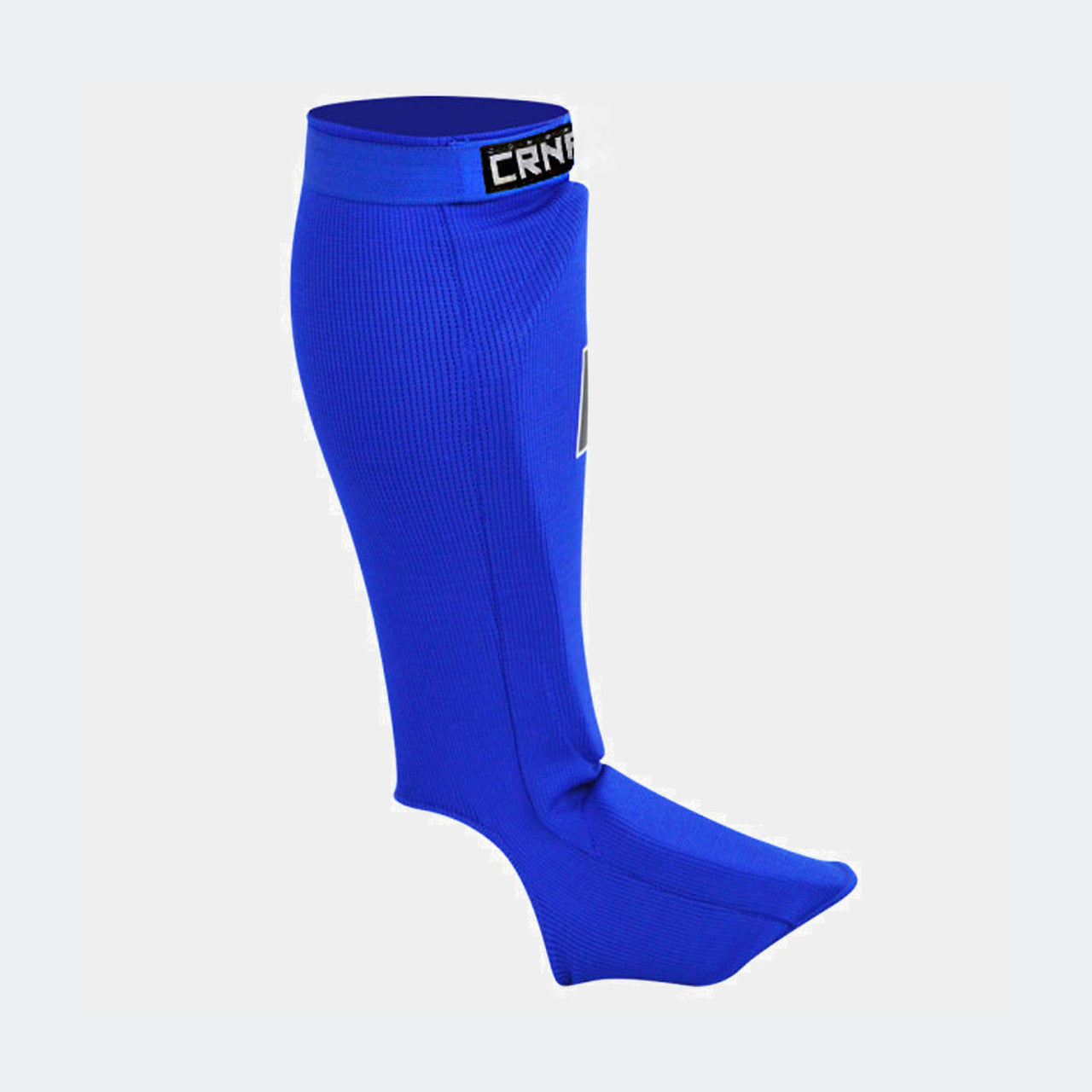 Combat Corner Slip on Elastic Shin Pads (Blue)