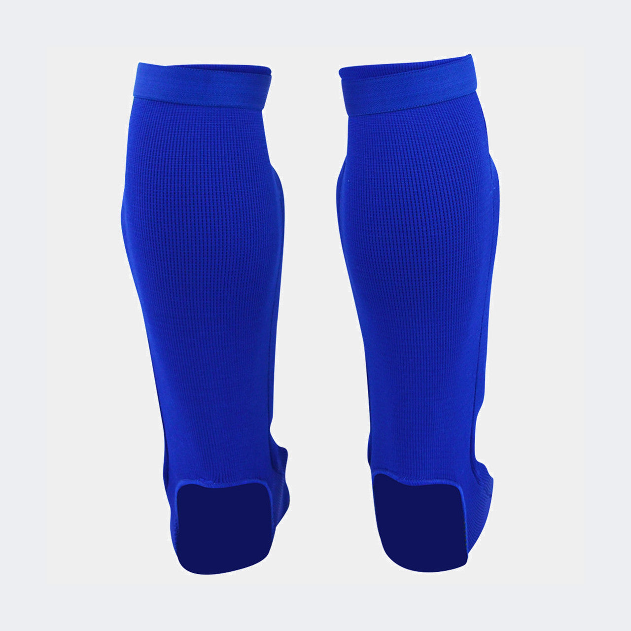 Combat Corner Slip on Elastic Shin Pads (Blue)