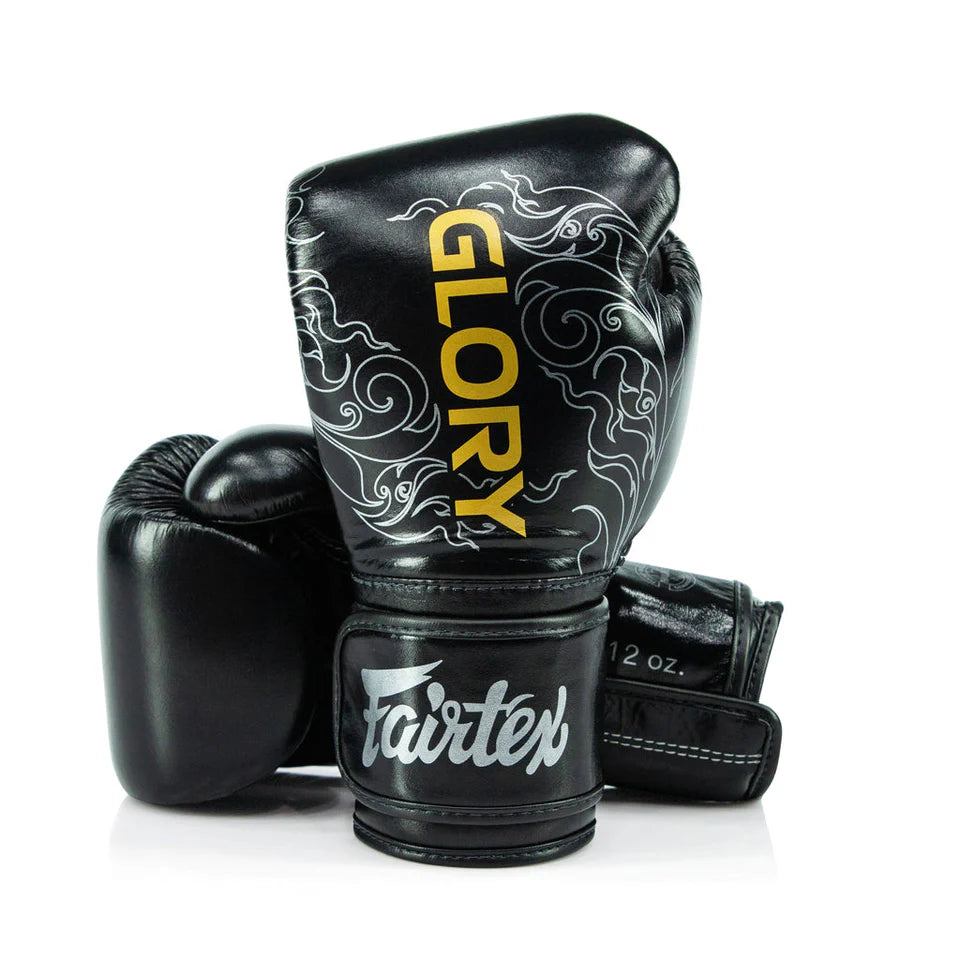 Fairtex BGVG3 Glory Kickboxing Gloves- Black/Silver