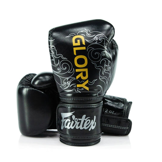 Fairtex BGVG3 Glory Kickboxing Gloves- Black/Silver