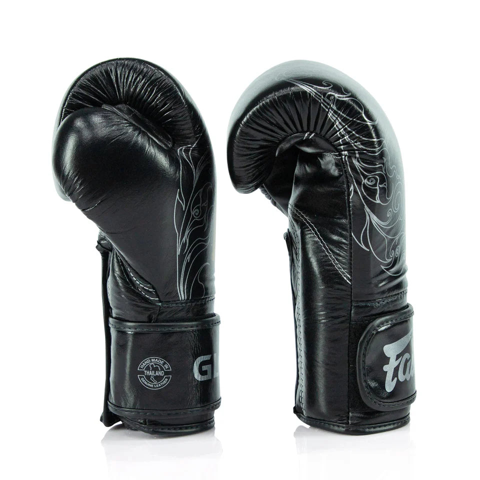Fairtex BGVG3 Glory Kickboxing Gloves- Black/Silver