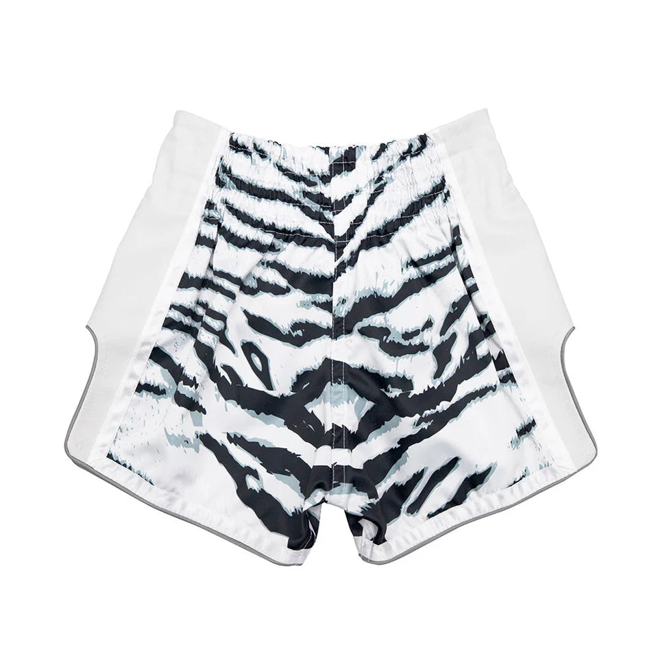 Fairtex Boxing Shorts for Kids - "White Tiger"