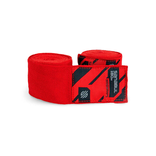 Sanabul Elastic Professional 180 inch Handwraps (Red)