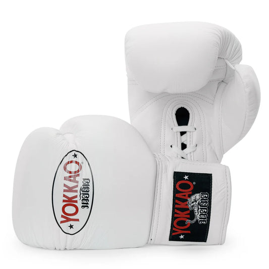 Yokkao Matrix Lace Up Boxing Gloves (White)